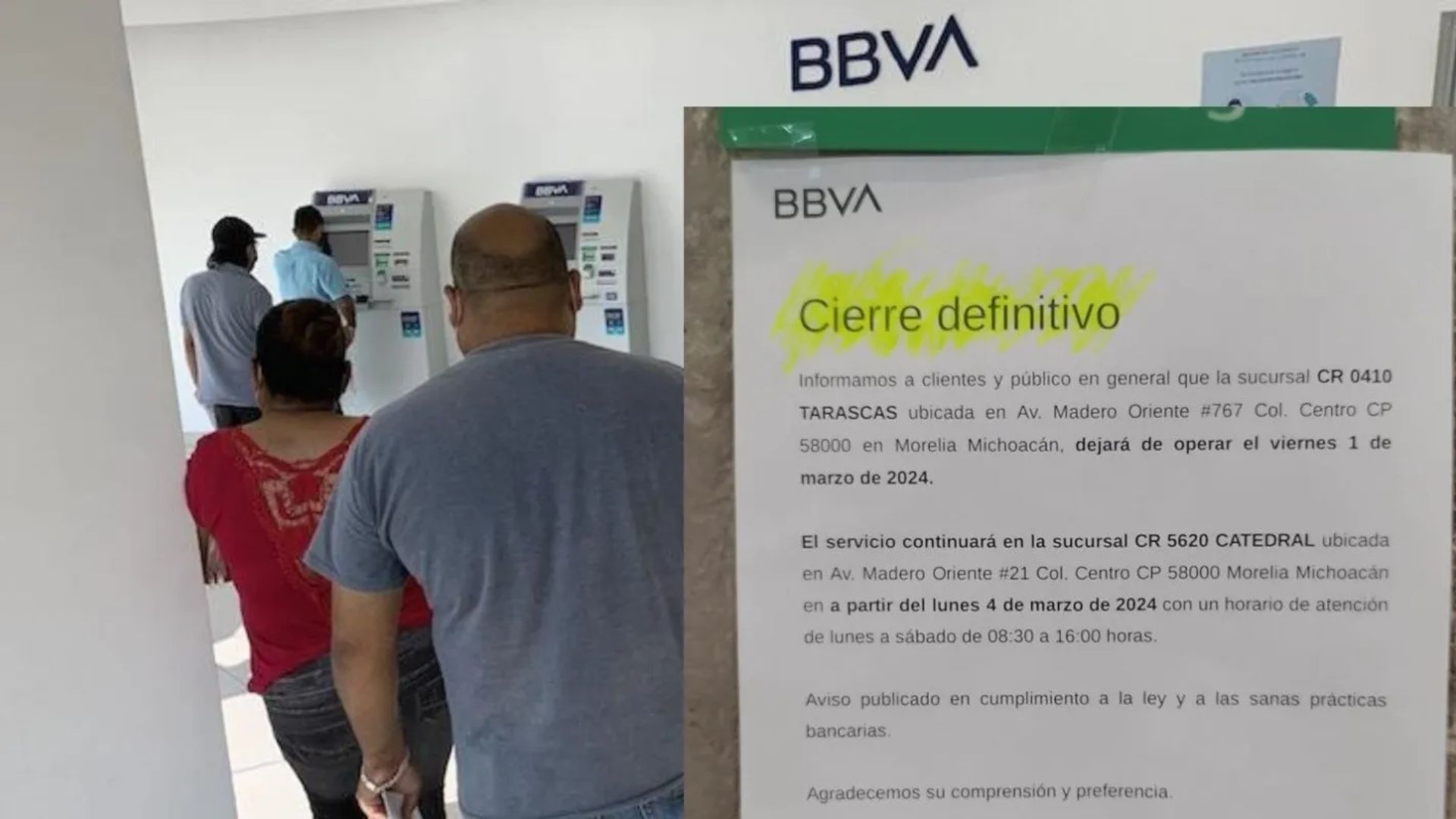 BBVA dice gracias a sus clientes en México y da adiós a cajeros y sucursales