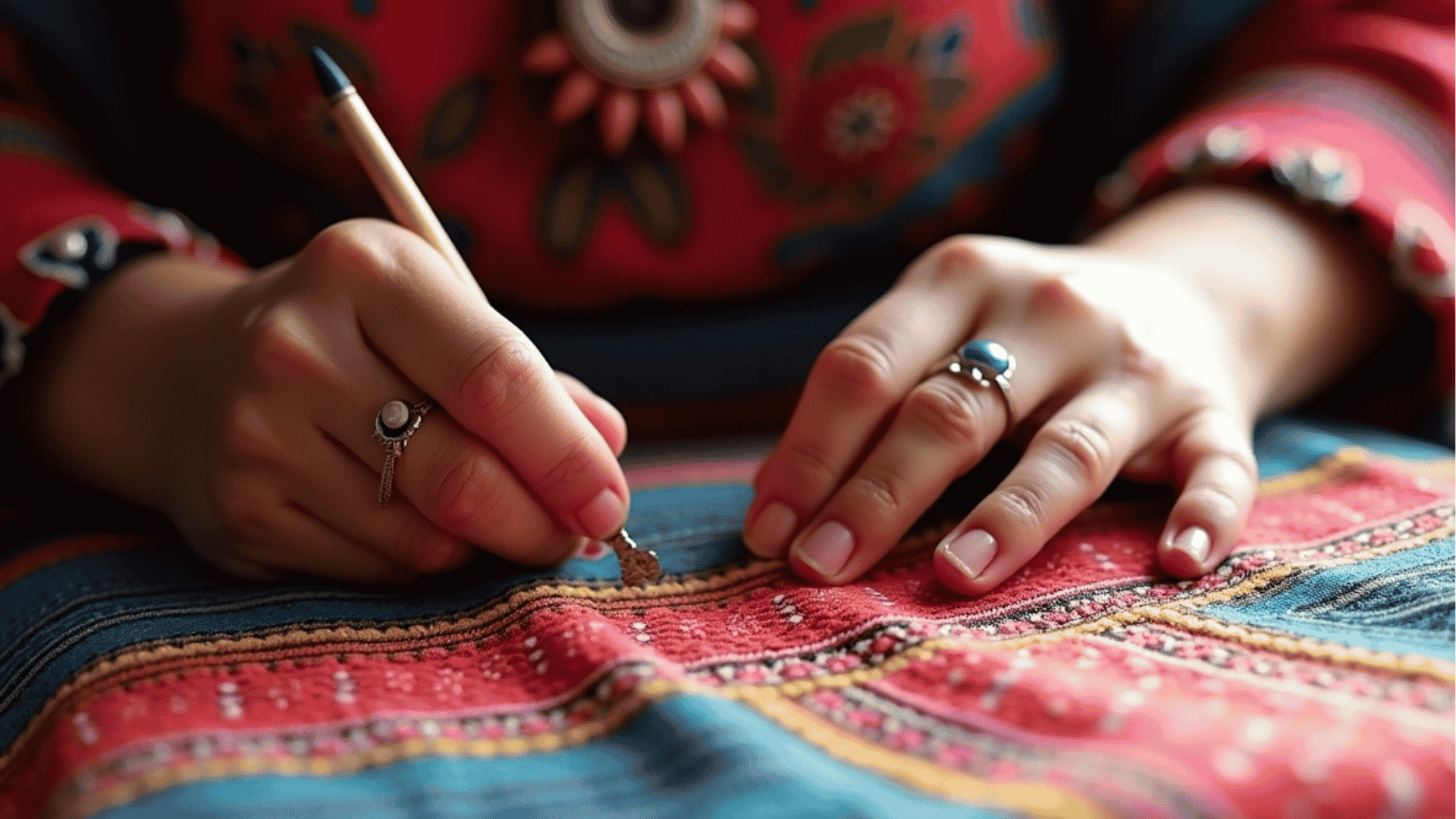 Marcas de moda documentan en video su proceso de bordado artesanal para conectar con audiencias jóvenes en redes sociales.