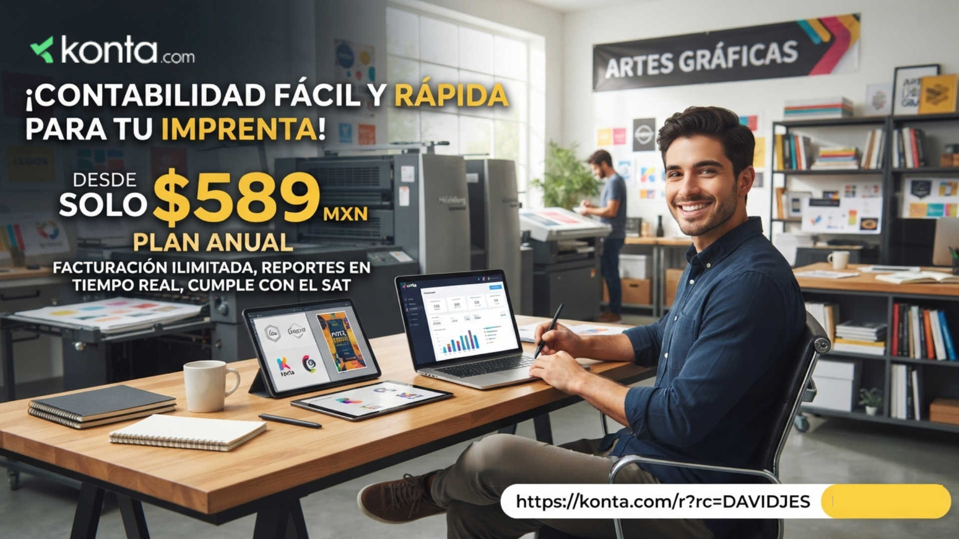 Contabilidad para Empresas de Artes Graficas desde solo $589 MXN Plan Anual