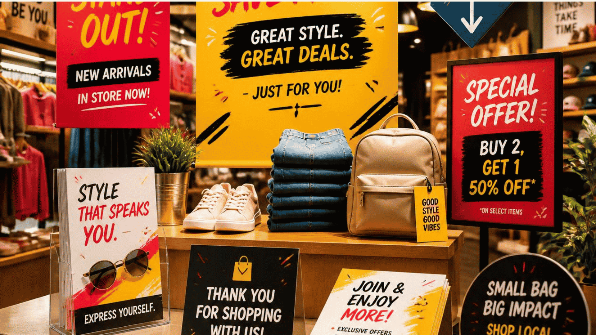 Estrategias publicitarias impresas en punto de venta.