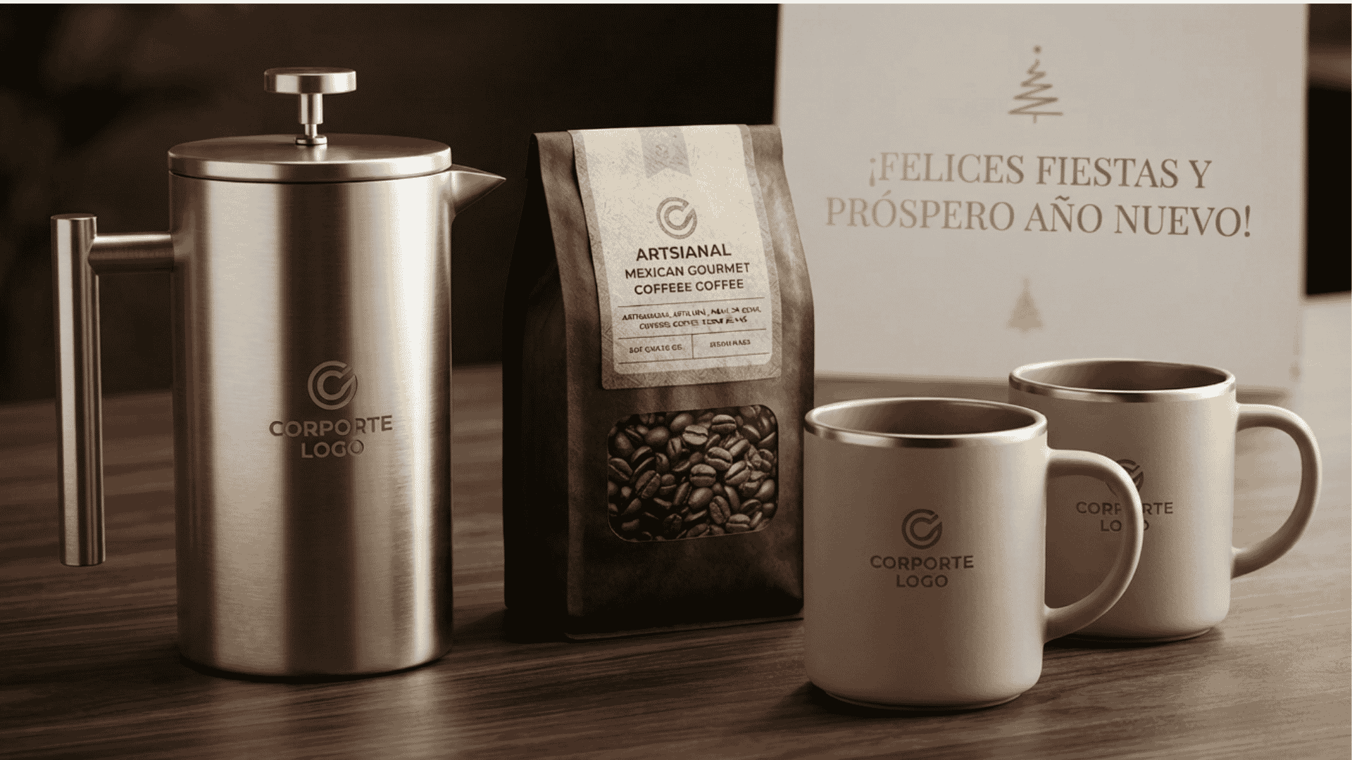 Los sets de café personalizados destacan como regalo corporativo de fin de año en pedidos anticipados.