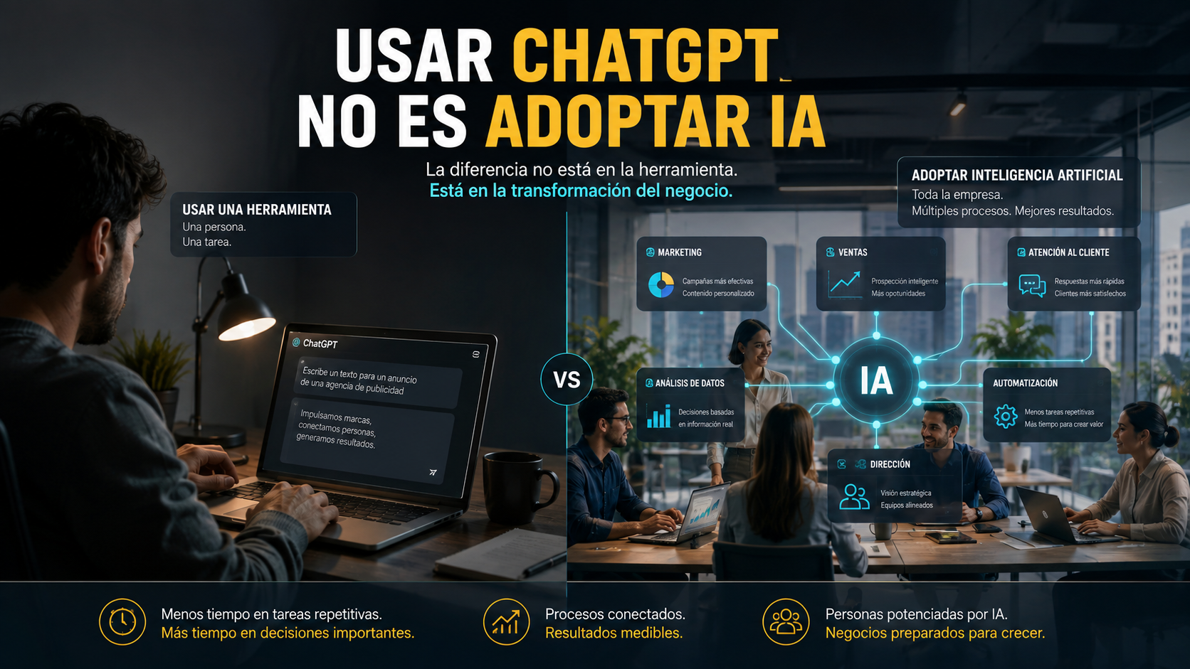Usar ChatGPT no significa que tu empresa ya esté usando inteligencia artificial